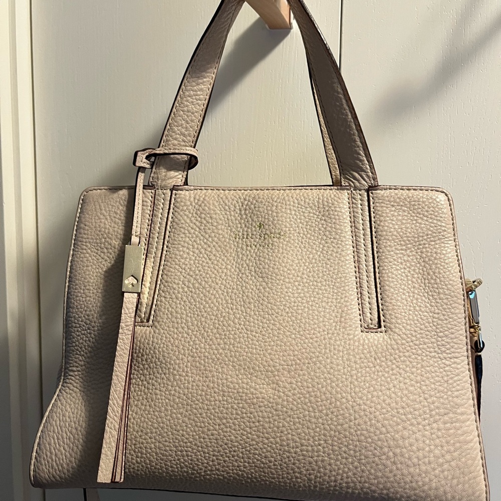 Kate Spade Cream Textured Leather Tote
